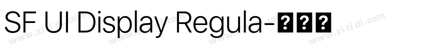 SF UI Display Regula字体转换 SF UI Display Regula字体转换